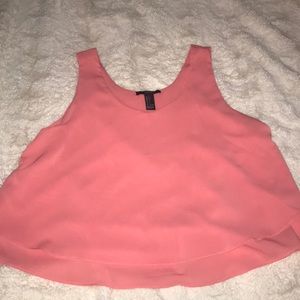 pink cropped tank